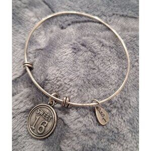 Bella Ryann Sweet 16 Silver Tone Expandable Wire Bangle Bracelet-Great Condition